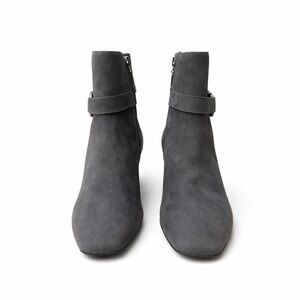 NWT Marc Joseph Madison Bootie Grey Nubuck Size 7 Women’s Block Heel